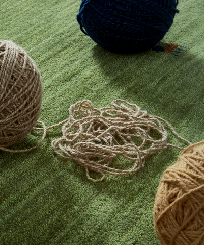Emerald Reverie Wool Round Rug