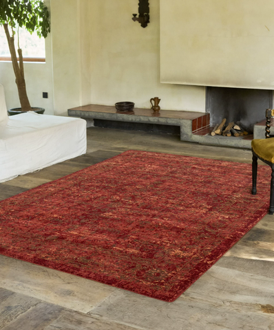 Crimson Corridor Persian Wool Rug