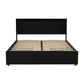 Artiss Bed Frame Queen Size LED with 4 Drawers Black DUNN