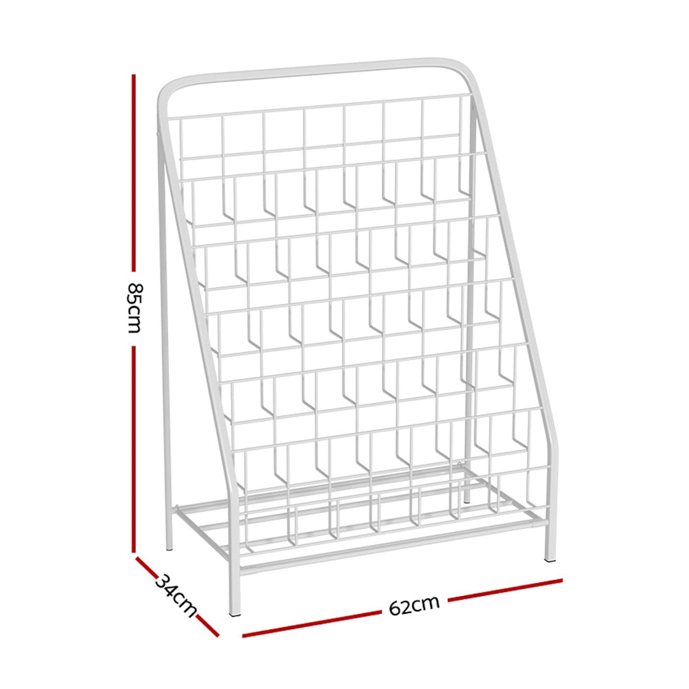 Keezi 6 Tiers Kids Bookshelf Magazine Rack Children Bookcase Organiser Foldable