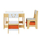 Keezi 3PCS Kids Table and Chairs Set Activity Desk Chalkboard Toys Storage Box