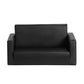 Keezi Kids Sofa 2 Seater Children Flip Open Couch PU Leather Armchair Black