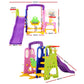 Keezi Kids Slide Swing Set Basketball Hoop Study Table Outdoor Toys 140cm Purple