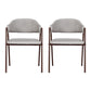 Artiss Dining Chairs Set of 2 Linen Hollow Armchair Grey