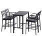 Gardeon Outdoor Bar Set 5-Piece Patio Dining Chairs Aluminium Table Stools