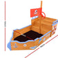 Keezi Kids Sandpit Wooden Boat Sand Pit Bench Seat Outdoor Beach Toys 165cm