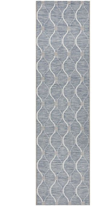 Terrace 5501 Blue Runner by Rug Culture-300X80CM - RUNNER