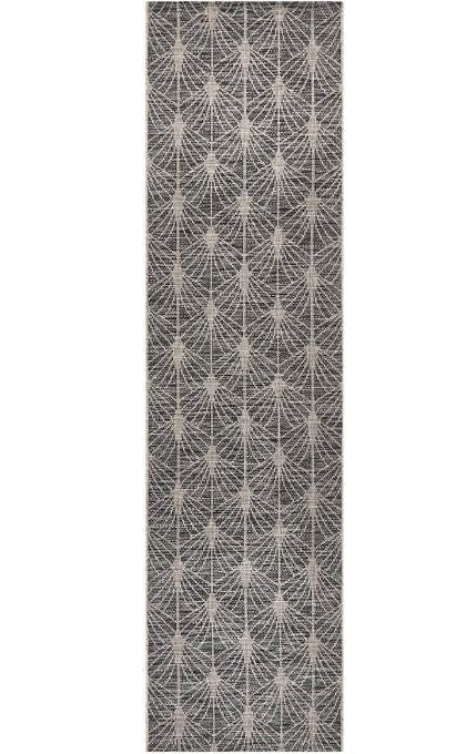 Terrace 5502 Black Runner by Rug Culture-400X80CM - RUNNER