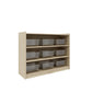 Jooyes Kids 3 Shelf Wooden Bookcase Organiser Storage - H76cm