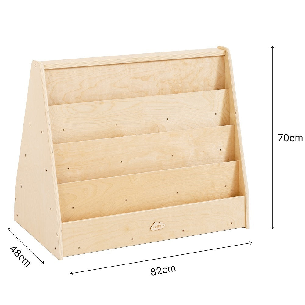 Jooyes Kids 4 Tier Wooden Display Bookcase - Double Side