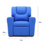 Blue Kids push back recliner chair with cup holder