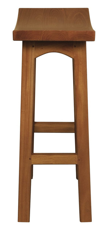 Tokyo Solid Mahogany Timber Barstool (Light Pecan)