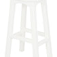 Tokyo Solid Mahogany Timber Barstool (White)