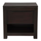 Amsterdam Solid Mahogany Timber 1 Drawer Bedside Table (Chocolate)