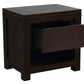 Amsterdam Solid Mahogany Timber 1 Drawer Bedside Table (Chocolate)