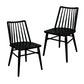 Riviera Solid Oak Dining Chair - Set of 2 (Black)