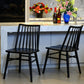 Riviera Solid Oak Dining Chair - Set of 2 (Black)