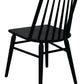 Riviera Solid Oak Dining Chair - Set of 2 (Black)