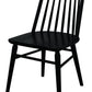 Riviera Solid Oak Dining Chair - Set of 2 (Black)