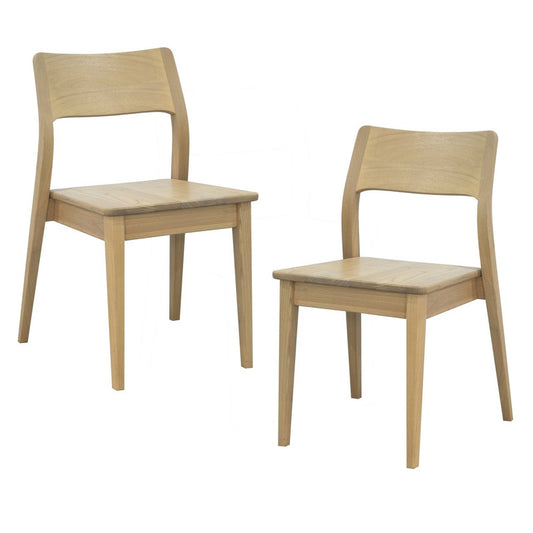 Providence Solid Oak Dining Chair - Set of 2 (Natural)