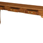 Queen Anne 3 Drawer Sofa Table - Light Pecan