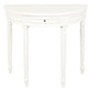 Turn Leg Half Round Sofa Table (White)