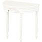 Turn Leg Half Round Sofa Table (White)