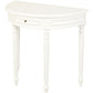 Turn Leg Half Round Sofa Table (White)