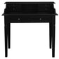 Winston 6 Drawer Solid Timber Writing Desk (Black)