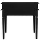 Winston 6 Drawer Solid Timber Writing Desk (Black)