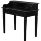 Winston 6 Drawer Solid Timber Writing Desk (Black)