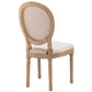 AADEN 2x Rattan Dining Chairs with Solid Wood Legs- Beige