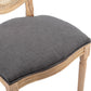 AADEN 8x Rattan Dining Chairs with Solid Wood Legs- Grey