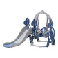 GOMINIMO Kids Slide and Swing Set with Basketball Hoop (blue Dinosaur) GO-KS-103-TF