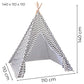 GOMINIMO Kids Teepee Tent with Side Window and Carry Case (Wave Stripe) GO-KT-103-LK