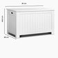 GOMINIMO Kids Toy Storage Box with Lid and Air Gap Handle (White) GO-SBO-100-LR