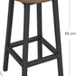 VASAGLE Set of 2 Bar Chairs Kitchen Chairs Industrial Style Rustic Brown