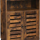 VASAGLE Storage Cabinet with Shelves and Louvered Door