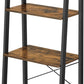 VASAGLE Ladder Shelf 4-Tier Industrial Storage Rack for Living Room Rustic Brown and Black