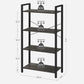 VASAGLE 4 Tier Bookshelf Industrial Style Charcoal Grey and Black