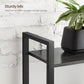 VASAGLE 4 Tier Bookshelf Industrial Style Charcoal Grey and Black