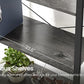 VASAGLE 4 Tier Bookshelf Industrial Style Charcoal Grey and Black