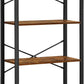 VASAGLE 6-Tier Bookcase Storage Shelf Industrial Design Vintage Brown Black