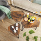 VASAGLE Nesting Coffee Table Set of 3 Rustic Brown and Black