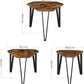 VASAGLE Nesting Coffee Table Set of 3 Rustic Brown and Black