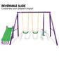 Kahuna Kids 4-Seater Swing Set with Slide Purple Green