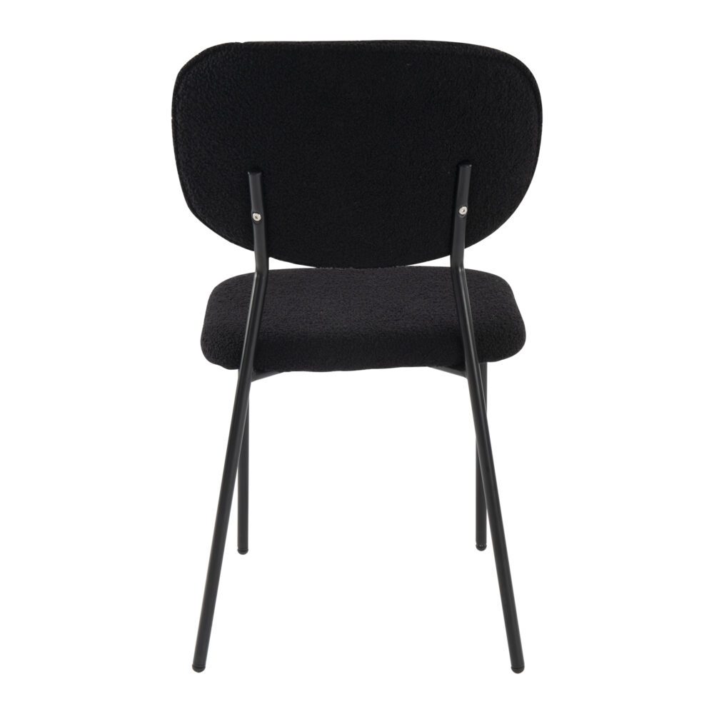 Charcoal Charm Armless Dining Chair Duo