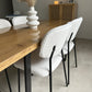 White Whisper Teddy Fabric Dining Duo