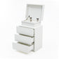 Bedside Table 3 Drawers RGB LED Bedroom Cabinet Nightstand Gloss GLORY WHITE