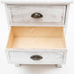 2X Bedside Table 3 Drawer Vintage Side Table Storage Cabinet Bedroom CLARA WHITE